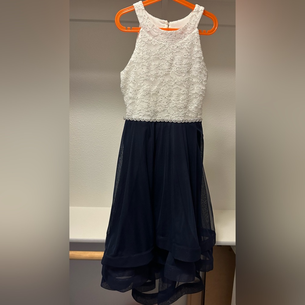 Speechless Kids White Dress with tulle skirt